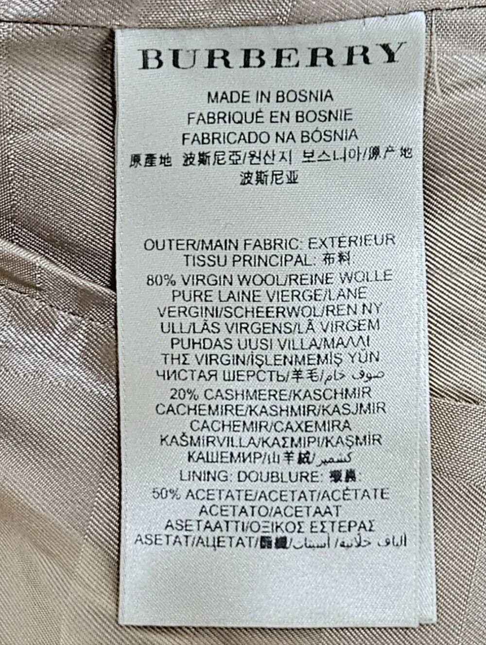 Burberry Prorsum Wool & Cashmere Double Breasted Trench Coat (USA 2/Camel/Tan) - Picture 4 of 13